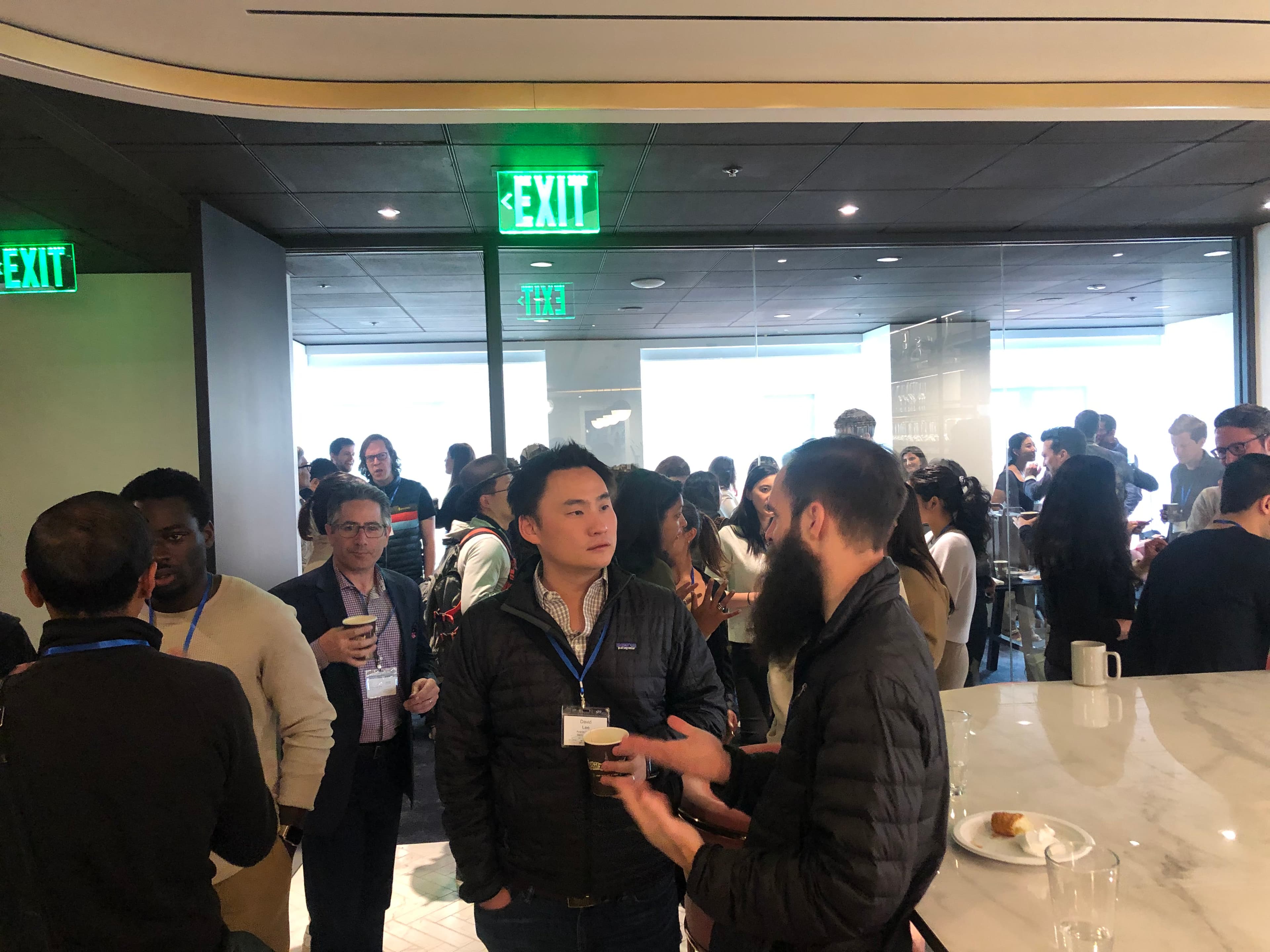 Partners networking at a venture capital event